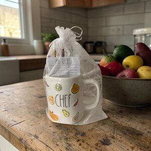 Rae Dunn Chef Ceramic Mug with Food Design